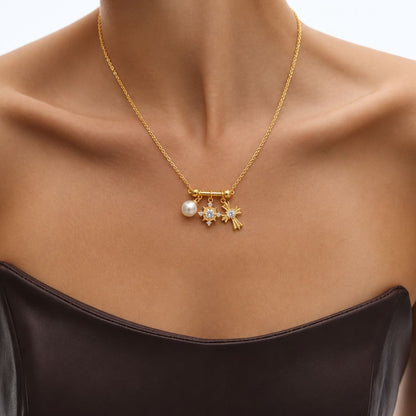 Starlit Snowflake Necklace