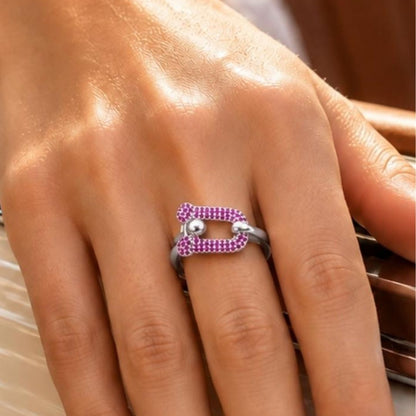 Rosé Crystal Ring