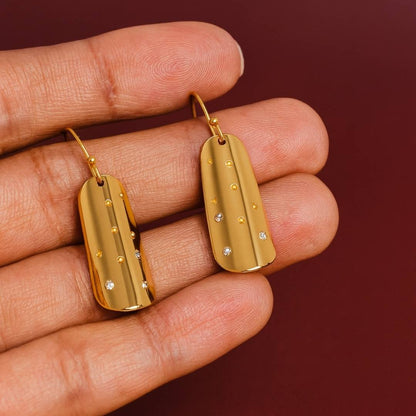 Studded Panel Earrings