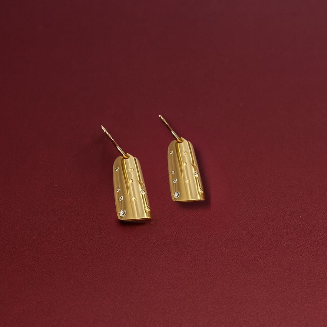 Studded Panel Earrings