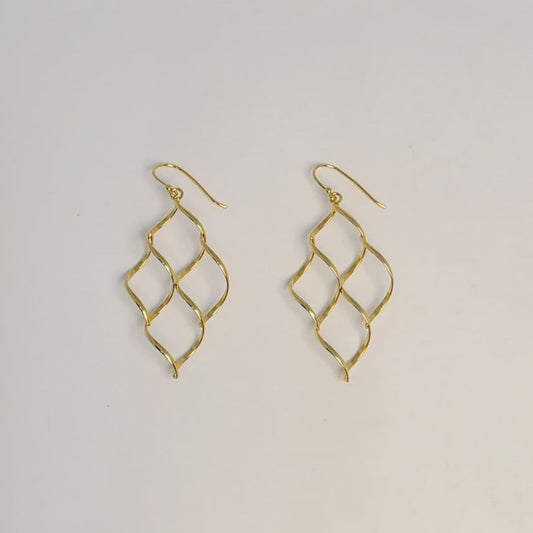 twisted diamond-shaped earring