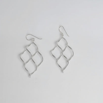 twisted diamond-shaped earring