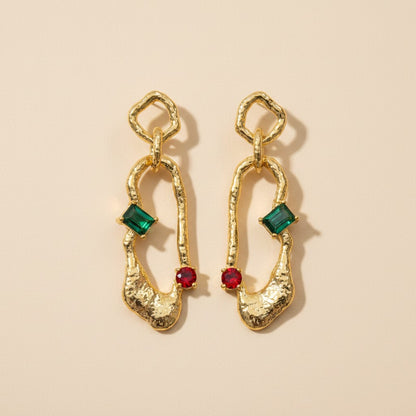 Golden Tide Drop Earrings