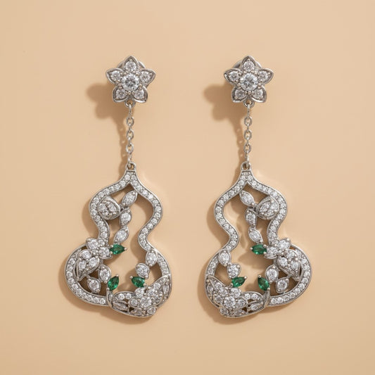 Crystal Bloom Filigree Dangles