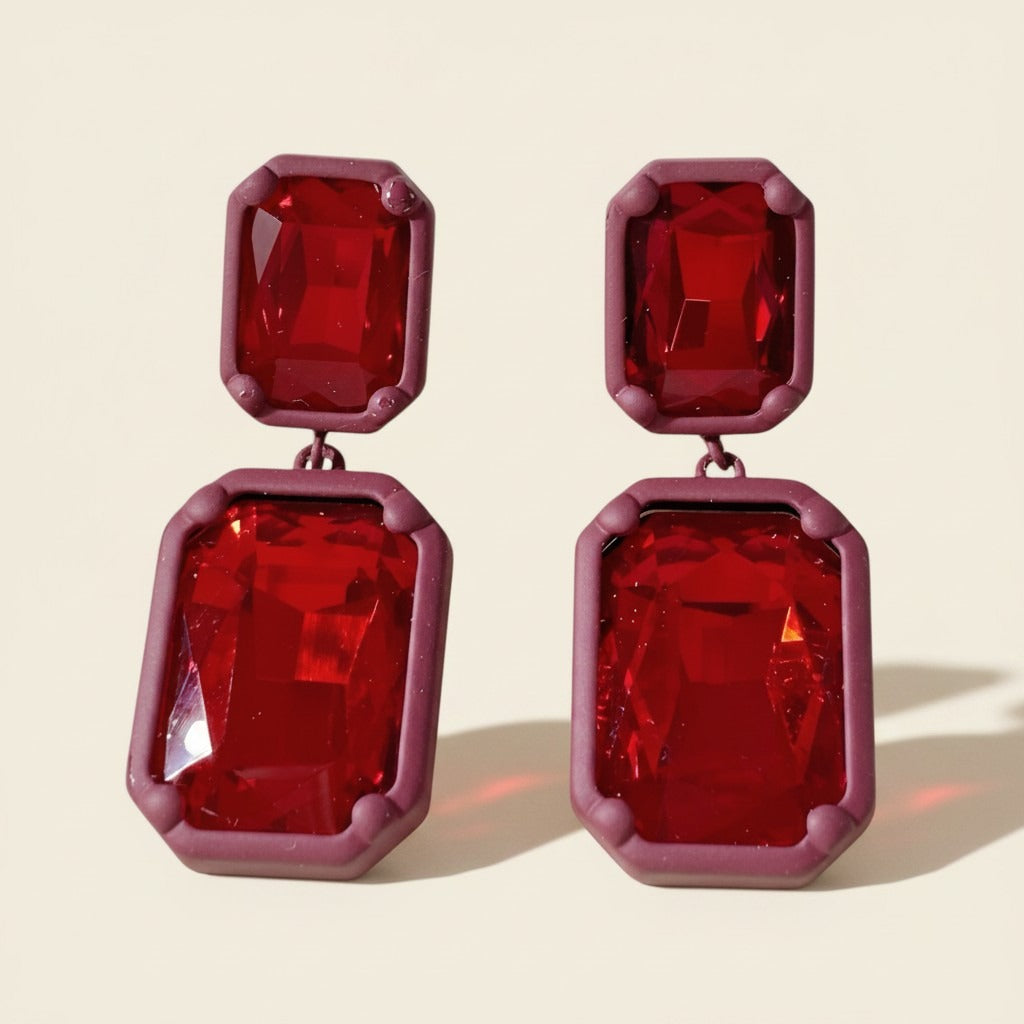 Red Gem Earrings