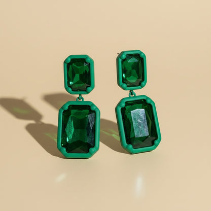 Green Gem Earrings