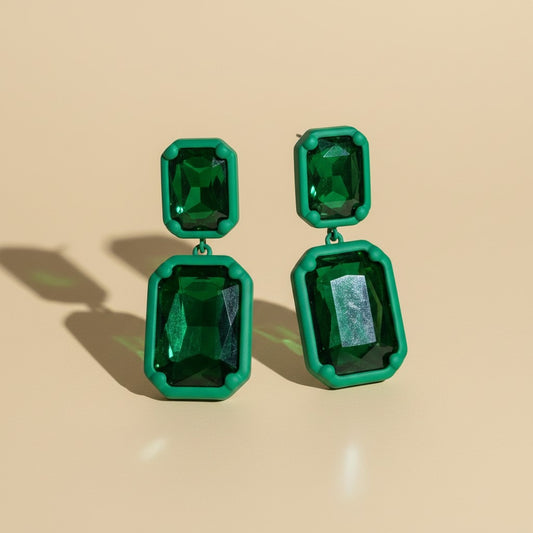 Green Gem Earrings