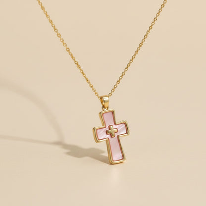 Pink Serenity Cross Pendant