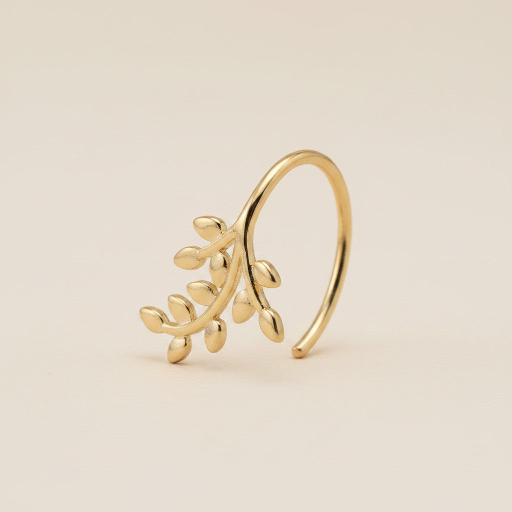 Golden Leaf Ear Cuff