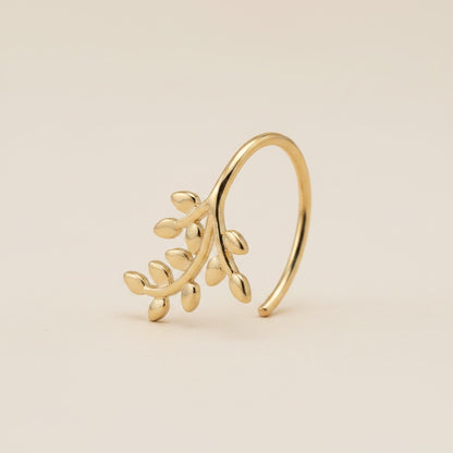 Golden Leaf Ear Cuff