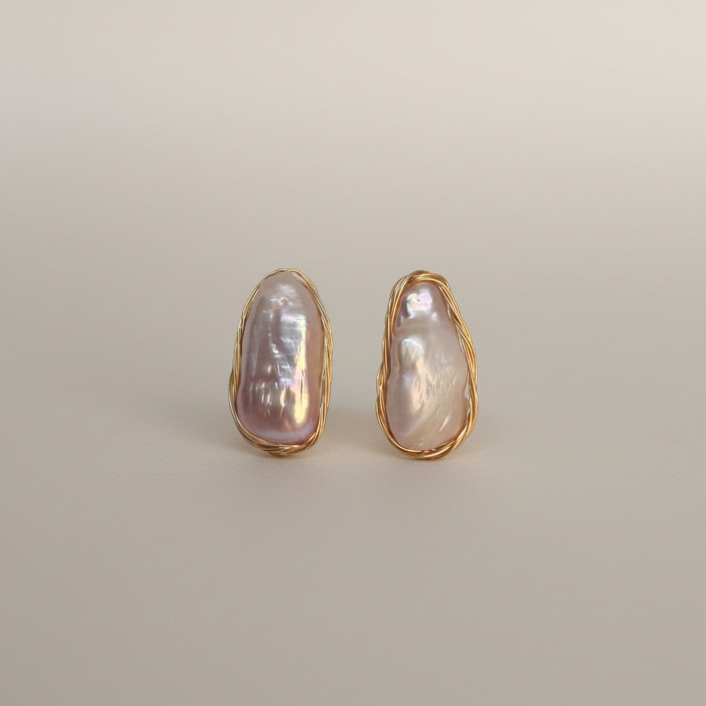 Baroque Pearl Studs