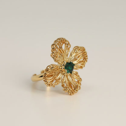 Emerald Bloom Ring