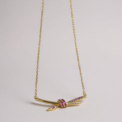 . Blush Knot Necklace