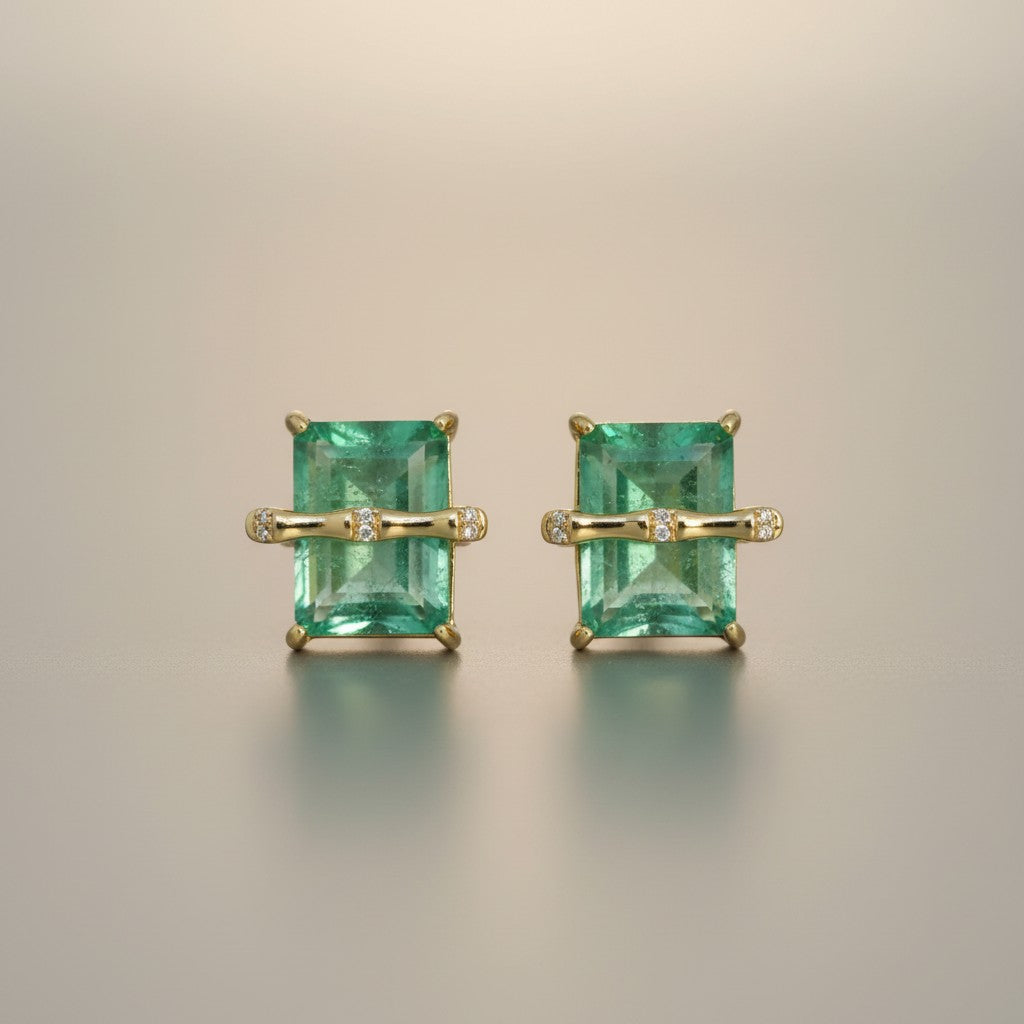 Royal Emerald Glow Earrings