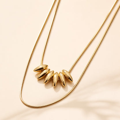 Golden Pebble Necklace