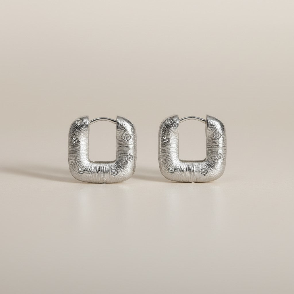 Crystal Edge Hoops