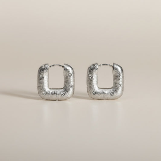Crystal Edge Hoops