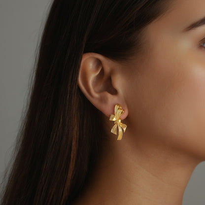 Chic Ribbon Knot Studs