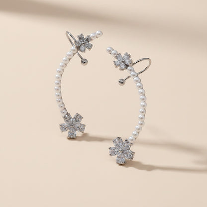 Floral Pearl Ear Cuff