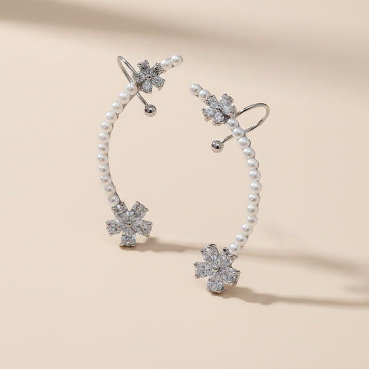 Floral Pearl Ear Cuff