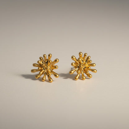 Sunburst Gold Earrings