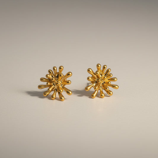 Sunburst Gold Earrings