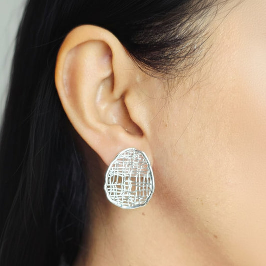 Silver Mesh Earrings