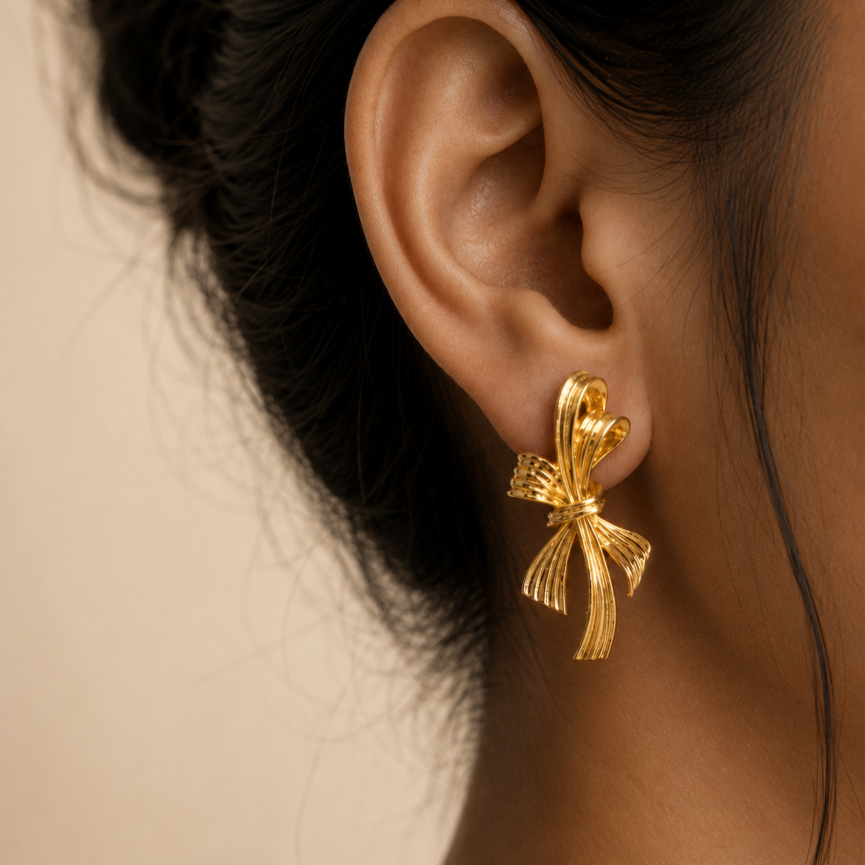 Chic Ribbon Knot Studs